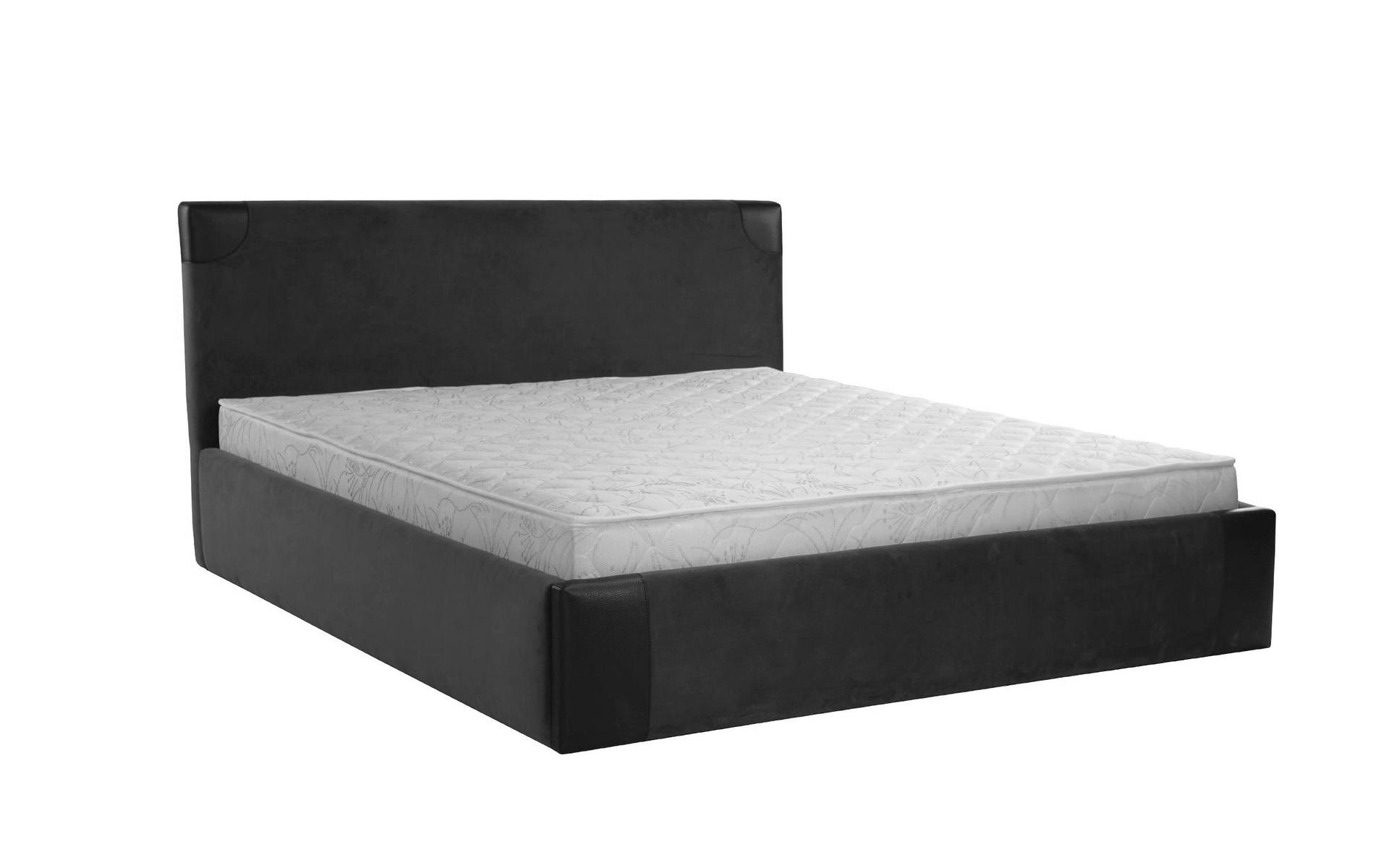 Κρεβάτι Ravelo για στρώμα 160/200, γκρι + μαύρο δέρμα  2
